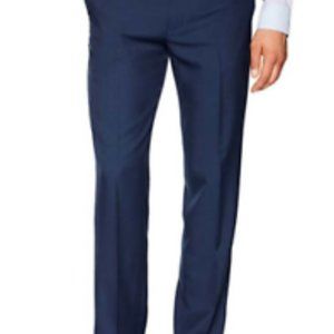Franklin Tailored Men's Expandable Waist Classic Fit Dress Pants Blue 35W X 32L